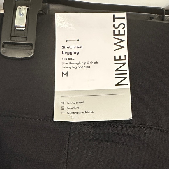 Nine West Stretch Knit Mid Rise Leggings - Picture 8 of 8